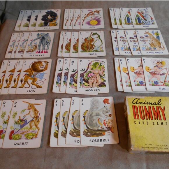 Whitman Animal Rummy Card Game 2998 Complete No Instructions Vintage #2 - Picture 3 of 7